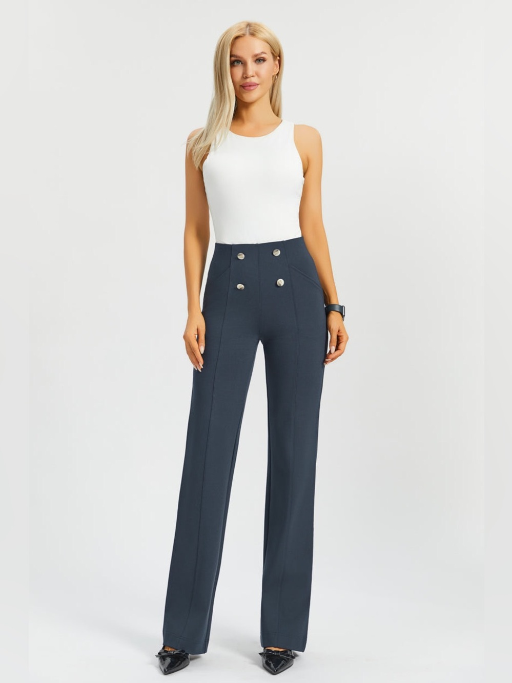 Betabrand Atlantic DPYP Dress Pant Yoga Pants | Wide